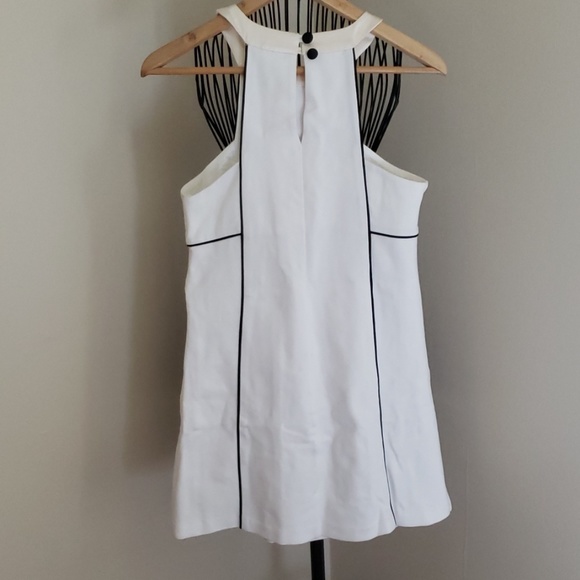 NWT BEBE Mod White Mini Tuxedo dress Small - Picture 5 of 7